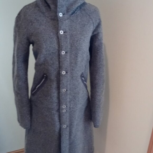 Pre-owned Diesel Long Button-up hooded wool jacket Size M - Picture 1 of 11